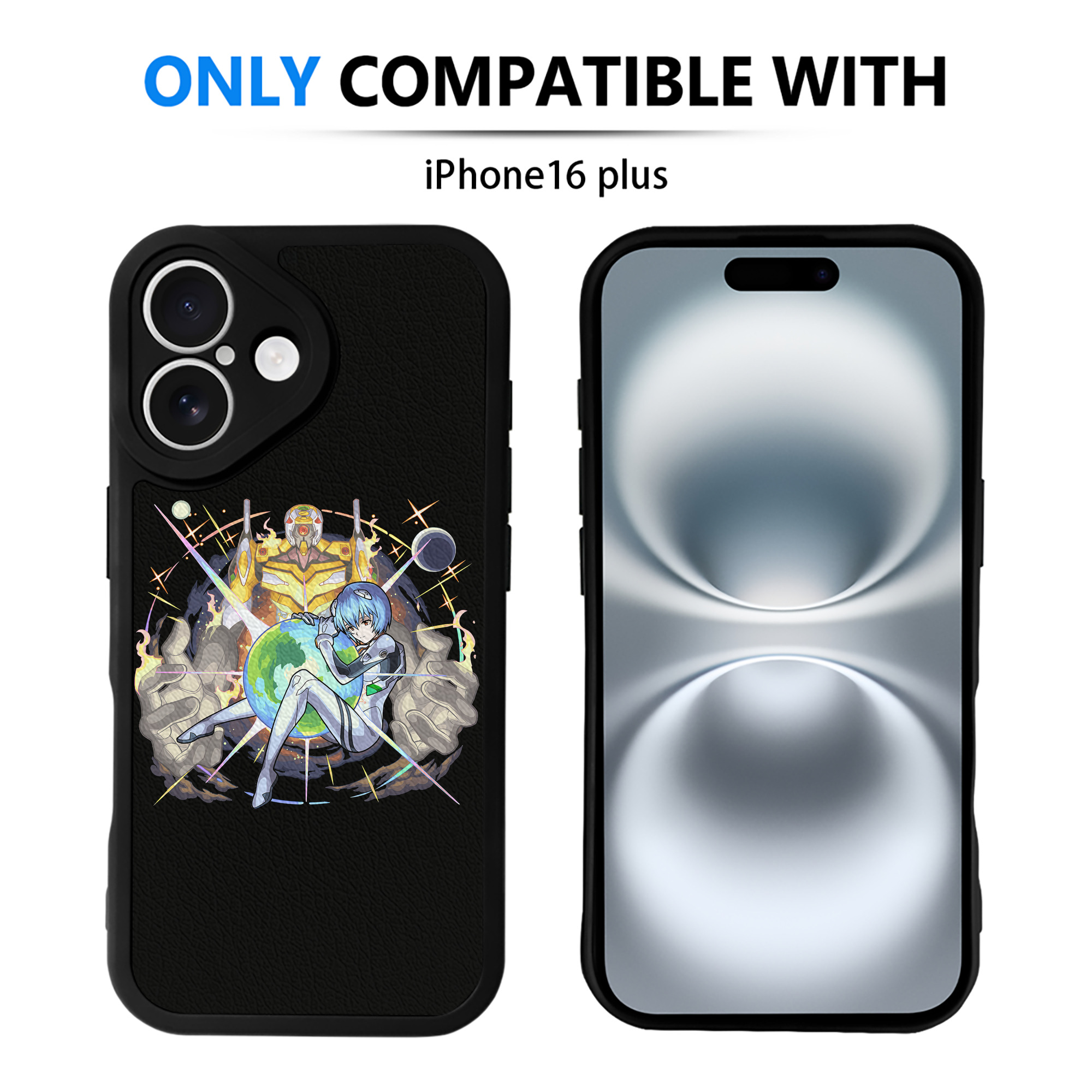 （画像用） EVA 新世紀エヴァンゲリオン 【iPhone 16シリーズ対応】シリコンスマホケース（レザー調） 材質：シリコン